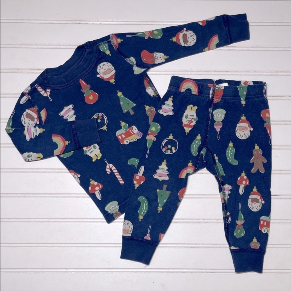 HANNA ANDERSSON 100% Organic Cotton Christmas Santa Pajama Set